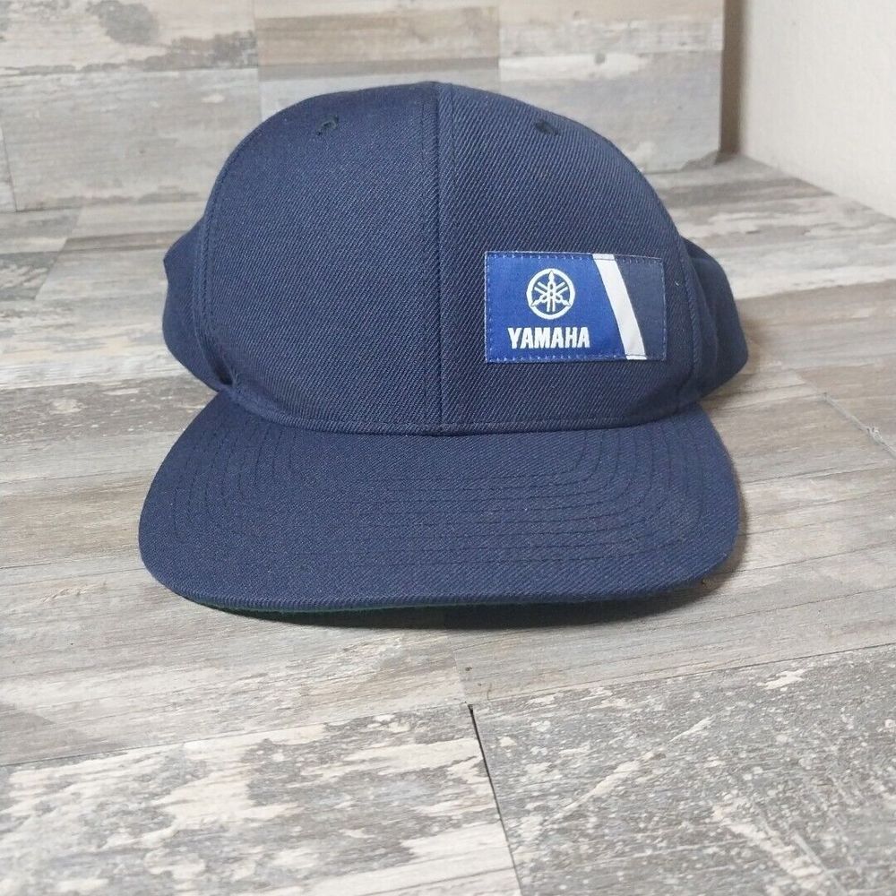 Yamaha Hat Cap Snapback Blue White Logo Patch‎ One Size Adjustable